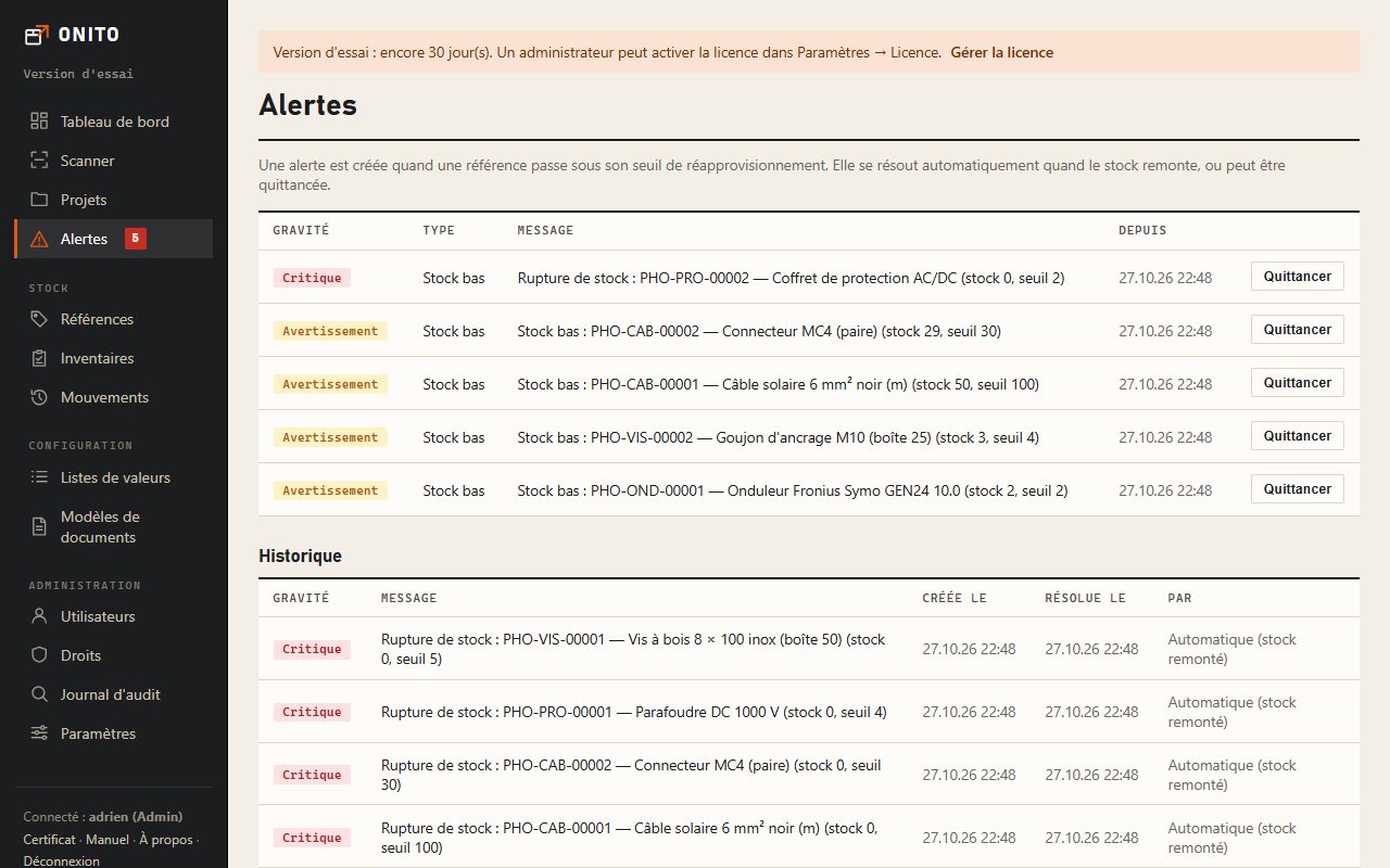 Alertes