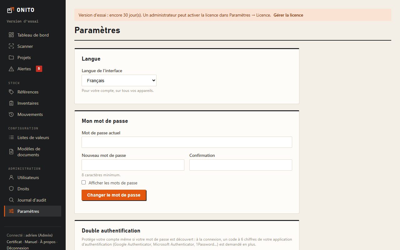 Paramètres